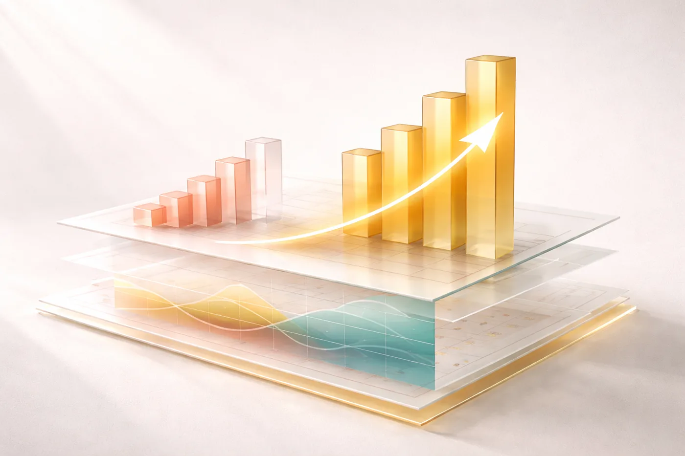 ROI model document with AI for business case writing annotations in warm editorial tones